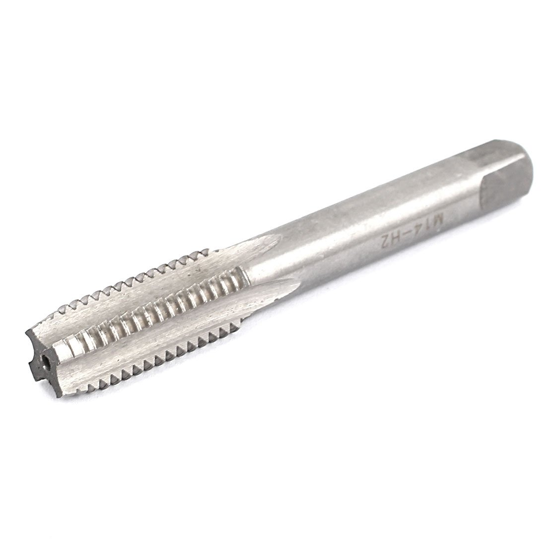 Aexit M14 14mm Taps Cutting Dia 4 Flutes HSS Round Shank Machine Screw Thread Tap Pipe Taps 95mm Long