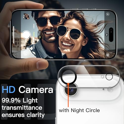 Image of JETech Camera Lens Protector Guard for iPhone Air, Clear, 3-Pack