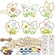 129 Stück Bastelsets Kinder, Basteln Mädchen ab 4 5 6 7 8 9 10 Jahre, Holz Schmetterling Deko Kindergeburtstag, Basteln DIY Bemalen Beschäftigung, Kreativ Geburtstag Geschenk, Geschenkidee Schultüte
