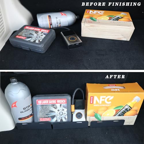 GUOMIS Gepäckfixierung kofferraum,Kofferraum klett fixierung,kofferraum trenner,kofferraum trenner Geeignet für Autos, SUVs, Kombis Kofferraumbegrenzung fest (3Stück)