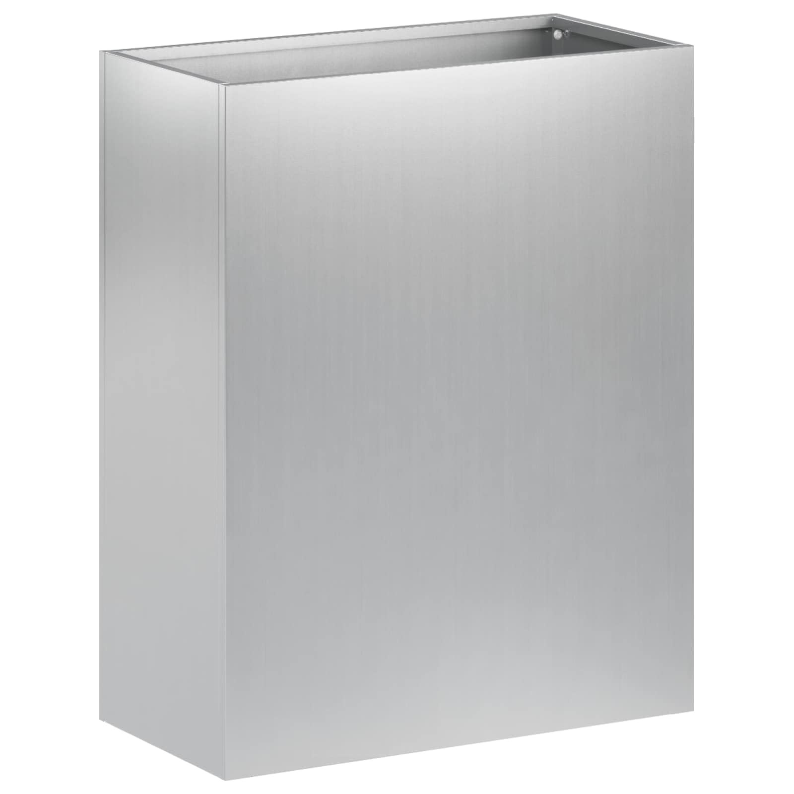 vidaXL Garden Planter Silver 40 x 20 x 50 cm Galvanised Steel — image 1