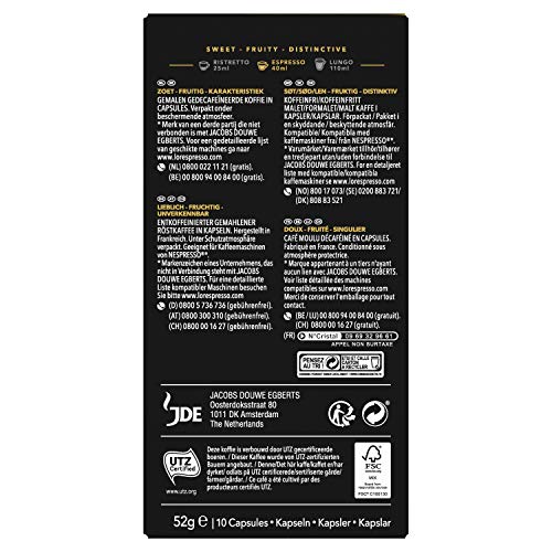 L'OR Espresso Koffiecups Decaffeinato Cafeïnevrij (100 Espresso Koffie Capsules, Geschikt voor Nespresso Koffiemachines, Intensiteit 06/12, 100% Arabica Koffie), 10 x 10 Cups - Afbeelding 3