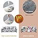Donzake Printed Sofa 3 Seat Stretch Couch Sofa Slipcovers for 3 Cushion Couch with 2 Pillow Case (Silver Leaves)