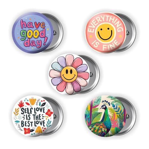 Image of Motivational Pins Badges 58mm Size | Round Button Badges | Inspirational Quotes | Return Gift | Event Badges | Kids Badges | Women brooches | Perfect for Backpacks