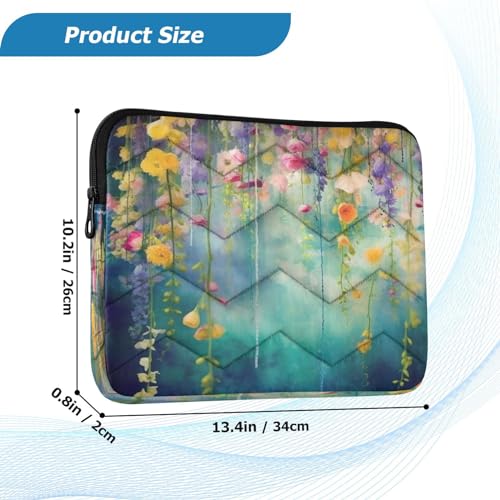 Funda para laptop de 13-14 pulgadas con diseño floral Wisteria miniatura 3