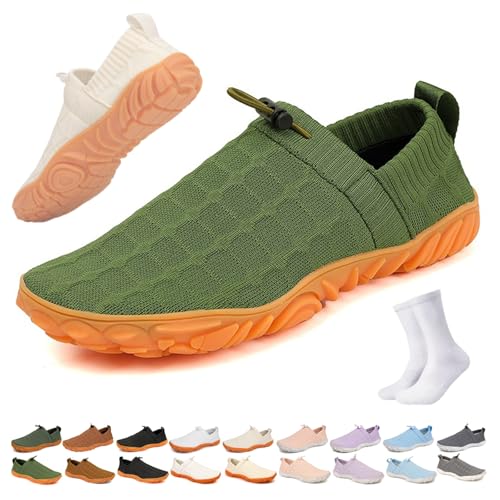 Slip On Barefoot Shoe Women Men,Wide Toe Box Non-Slip Quick-Dry Water Shoes,Comfortable Lightweight Breathable Minimalist Beach Outdoor Running Sneakers