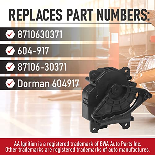 Image of HVAC Air Blend Door Actuator Mode - Compatible with Lexus Vehicles - 97-05 GS300, GS400, GS430, IS300, RX300, 2002-2010 SC430 - Replaces 8710630371, 604-917, 87106-30371, 604917 - Heater Servo Unit