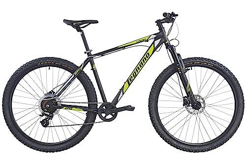 Forcella ammortizzata Legnano Logan, MTB 29 Pollici Uomo, Nero e Giallo Fluo, 43