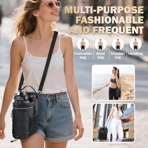 Magnetic Gym Bag 25-64oz Water Bottle Holder