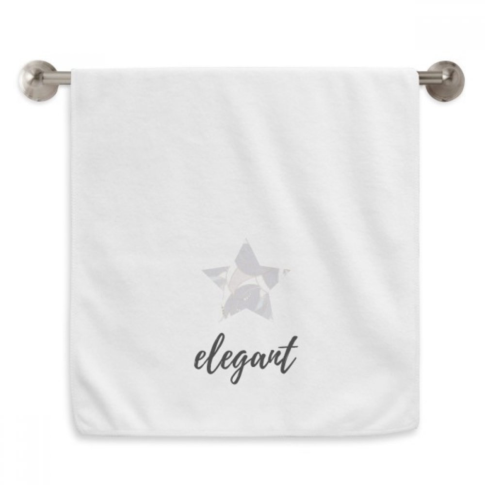 Débarbouillette blanche art plante serviette moelleuse