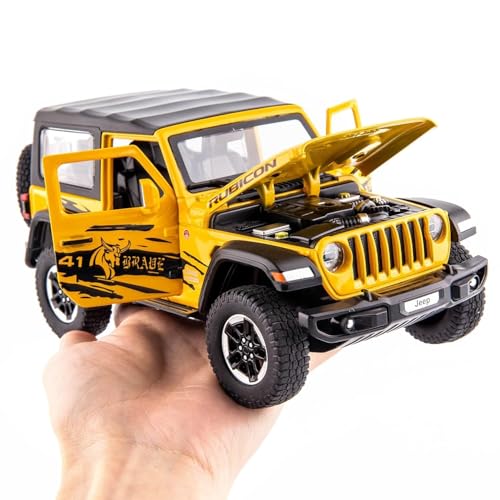 Image of Magicwand 1:32 Scale Die-Cast Rubiicon Wrangller Jeeep【Colors As Per Stock】 with Openable Doors,Music,Lights & Pull Back Action【Pack of 1】