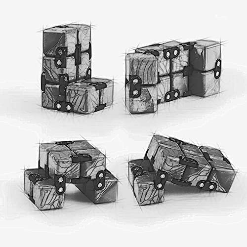 Image of LiangCuber QY Infinity Cube Fidget Toy Best for Stress and Anxiety Relief Hand Killing Time Transform Cubes QY Speed Cube (Sapphire Blue)