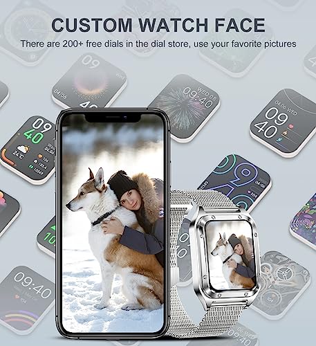 Iaret Smart Watch For Women (Call Receive Dial), Smart Watches For Android Ios Phones Smartwatch With Ai Voice Control Heart Rate Sleep Monitor Pedometer Waterproof Activity Tracker Silver thumb #2