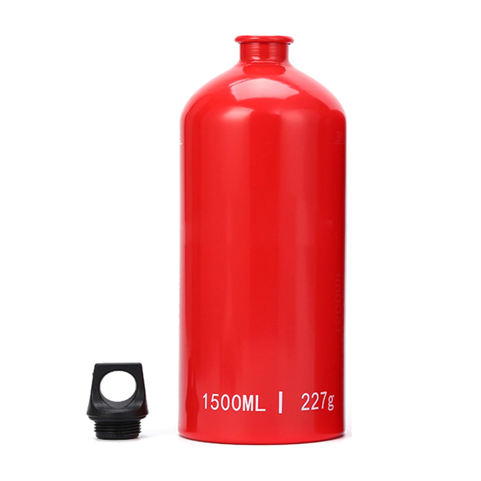 Ejoyous Botella de de Aluminio de 1,5 L, Botella de Gasolina, Bidón de Gasolina, Recipiente de con Tapa de Plástico y Asa de Transporte para Camping, Senderismo, Cocina Al Aire