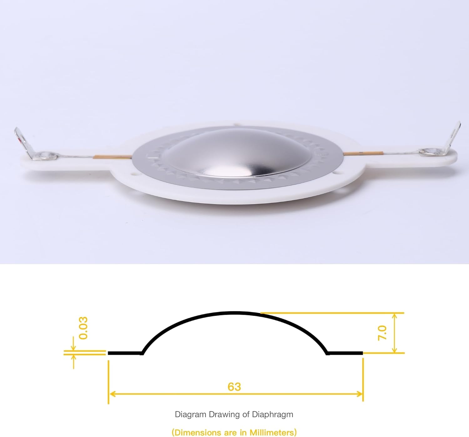 Audio Replacement Titanium Speaker Diaphragm for JBL 2418, JBL 2418H, JBL 2418H-1, EON 15, EON POWER15, EON 15 G2, EON 15P, MR 902, MR 905, MR 922, MR 925, MR 926, MR 935 and Many More