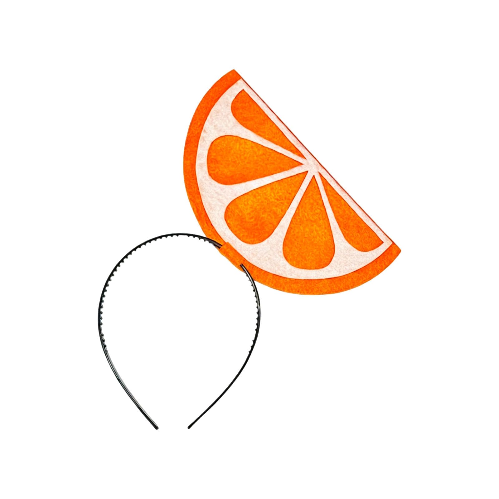 Dreuyet Lemon Slice Headband Cute Fruit Orange Lime Hairpiece Costume Headwear for Summer Party Halloween Accessories, Orange, One size