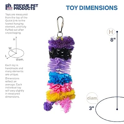 Prevue Pet Products Preen & Pacify Calypso Creations Straw Stacker Bird Toy 62634