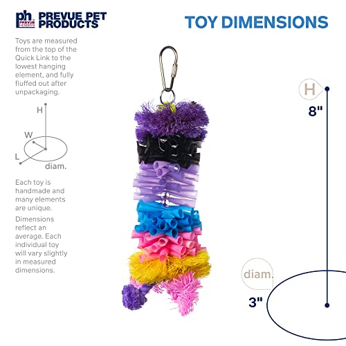 Image of Prevue Pet Products Preen & Pacify Calypso Creations Straw Stacker Bird Toy | Accessories for Parakeets, Conures, Cockatiels, Budgies, and Small to Medium Birds, Hanging Cage Toy for Interactive Play