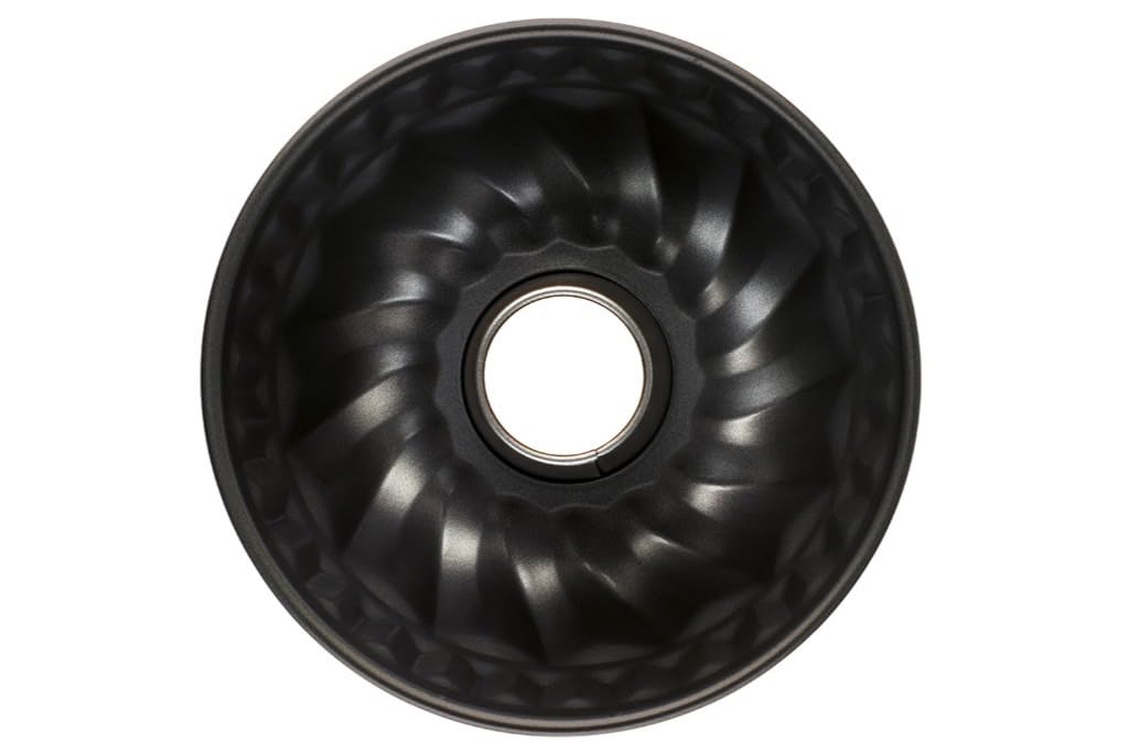 Moule à Pudding Avec Cône 23cm - En Acier Antiadhésif Noir - Pour Gâteaux Traditionnels Italiens