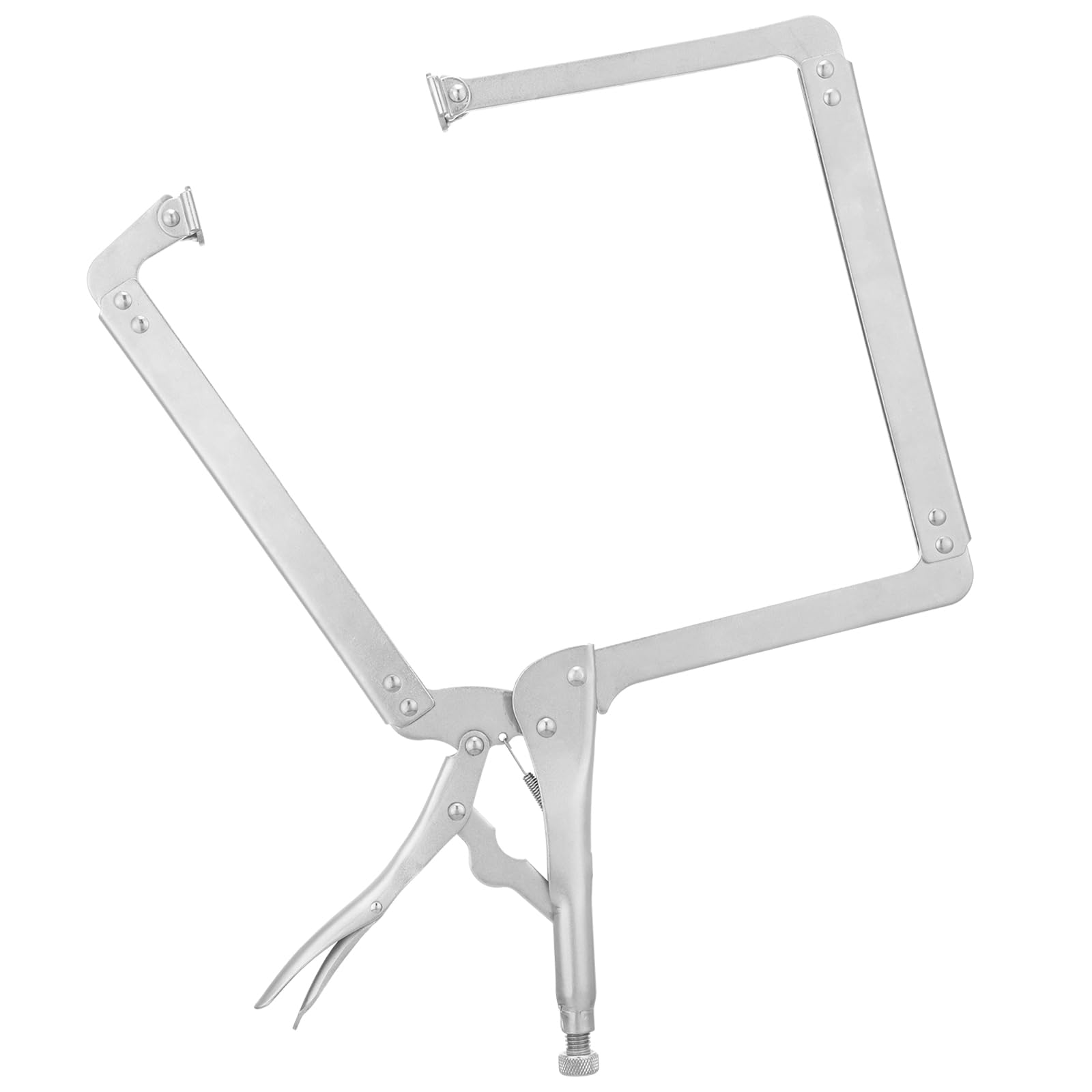 Yexiya 18 Inch Locking C Clamp Large Opening Jaws Locking Pliers Adjustable with Grip Swivel Pads Alloy Steel C Clamp for Shop Home Farm Auto Workshop