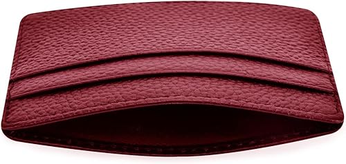 Miniatura 5 de EASTNIGHTS Tarjetero delgado de cuero minimalista con ventana de identificación