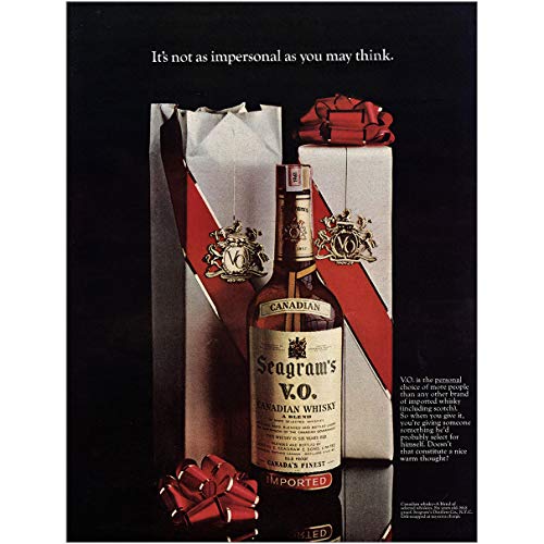 RelicPaper 1967 Seagrams VO Whisky: Not As Impersonal As You May Think, Seagrams Print Ad