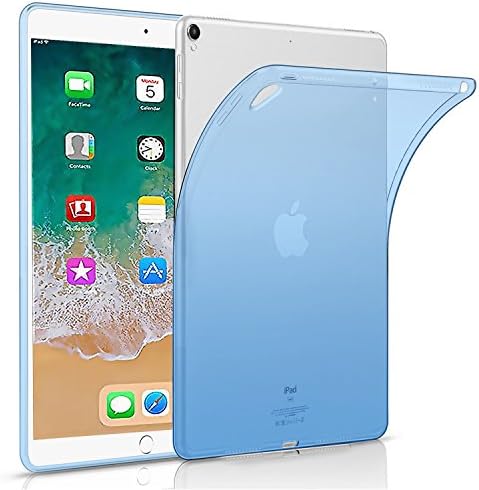 iPad Pro 10.5 Case-Gshine iPad 10.5 Gel Case Premium Flexible Soft Transparent TPU Tablet iPad 10.5 2017 Case Shockproof Rubber Back Cover for iPad Pro 10.5 Inch (Translucent Blue)