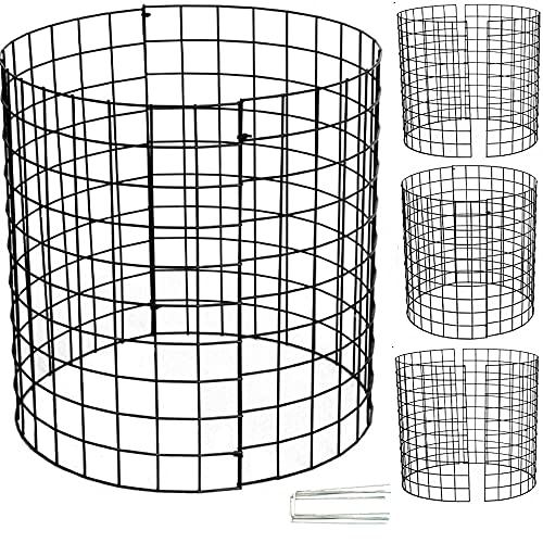 4 Plant Protector from Rabbits Metal Plant Cages for Rabbits Barricades Iron Wire Cover Fence Tree Trunk Bunnies Proof for Garden Roses Bush Protection Flowers Vegetables Guard