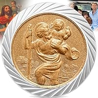 Vibratis St. Christophorus Plakette für Auto – Schutzpatron für sichere Fahrten & Reisen