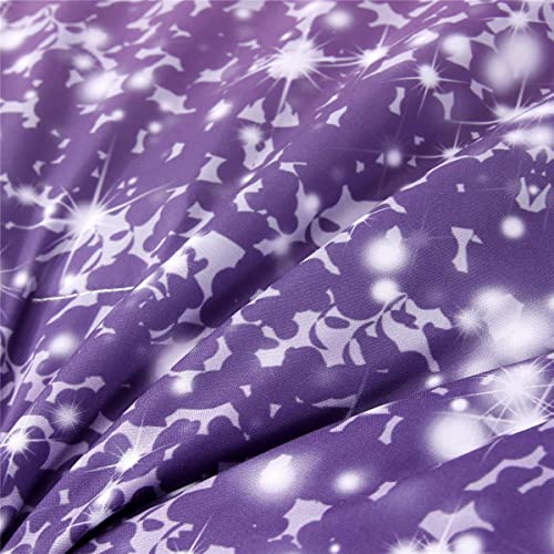 Urbonur 4 Piece Toddler Bedding Set For Girls Pink Purple Glitter Toddler Comforter Set, Include Comforter Fitted Sheet Flat Sheet Reversible Pillowcase #TOP4