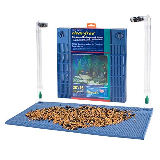 Penn-Plax Undergravel Aquarium Filter for 15-20 (high) Gallon Tanks – Two 11.2” x 11.25” Plates – Under Gravel System for Clear, Clean Water – Safe for Freshwater and Saltwater Tanks
