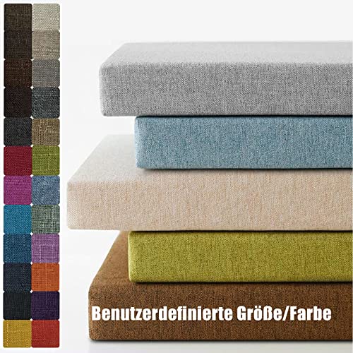 Orumrud 5cm Dickes Bankauflage Stuhlkissen in Personalisierter Größe,Waschbar Bankkissen Gartenbank Sitzkissen Kissen Abnehmbarem rutschfeste Bankkissen für Gartenmöbel Polsterauflage,30 Farben Cover