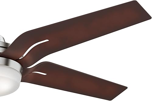 Miniatura 5 de Casablanca Fan Company, 59198, Ventilador de techo Correne de níquel cepillado de 56 pulgadas con kit de luz LED y control remoto de mano Acabado