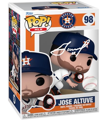 Jose Altuve #98 Facsimile Signed Reprint Laser Autographed Funko POP! Baseball MLB: Houston Astros Figurine with Protector Case