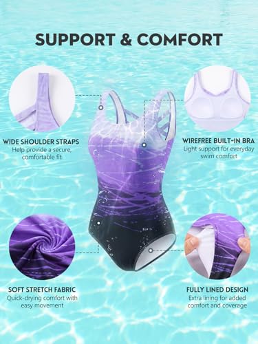 Image of American Trends Women's High Waisted Bikini Bottoms Swimming Suits Tummy Control Bathing Suits