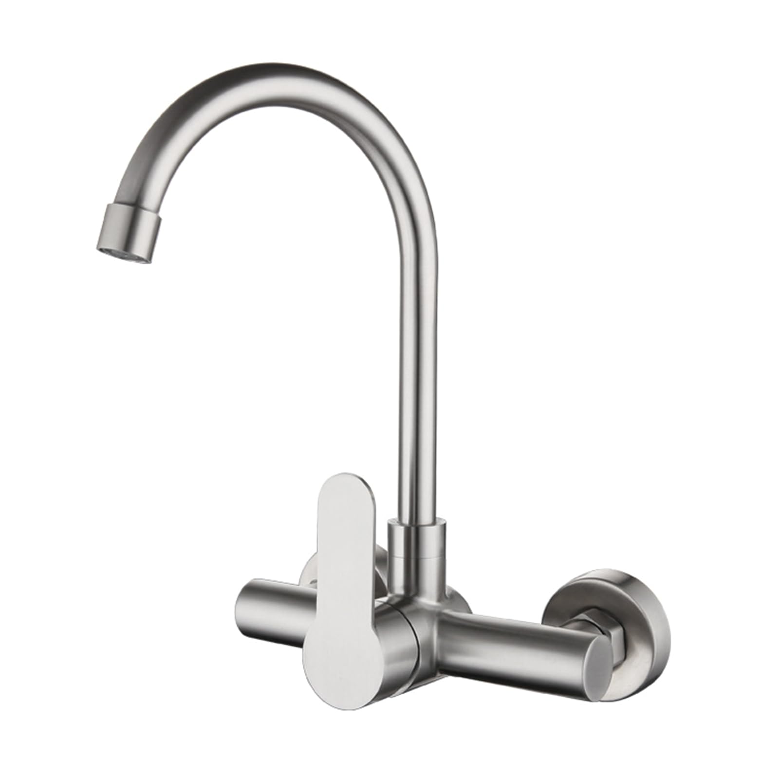 Msioytog Multicolor Simple & Practical Wall Mount Kitchen Tap Functional Wall Mounted Kitchen Faucet Single Handle Mixer Simple Install Faucet