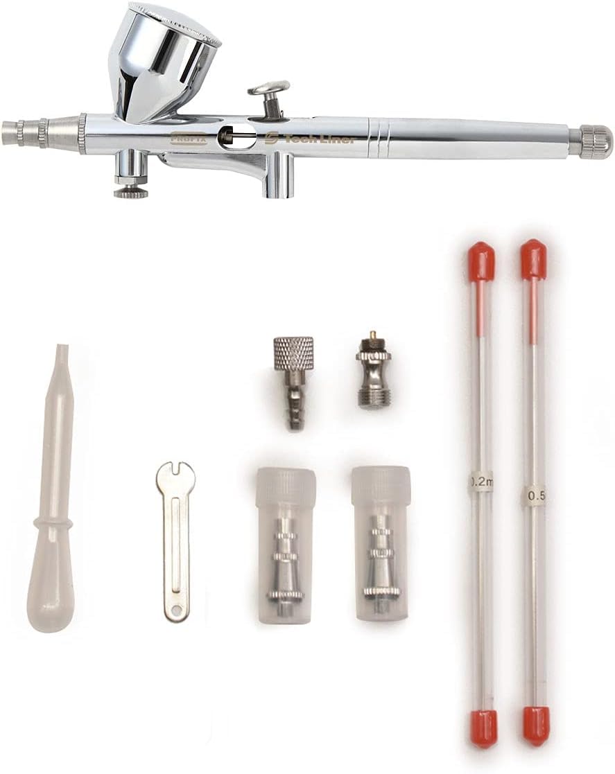 RAYWOOD PROFIX Airbrush TH-C01, Integrated Cup, 0.2-0.5mm Compatible, Flagship Model, Compact for Model Painting, Art & Crafts