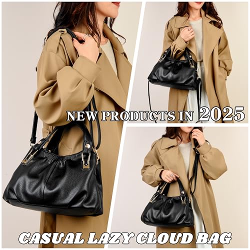 Large wrinkled Cross body Tote Bag Top Handle Bag For Women Travel Shoulder Bag2