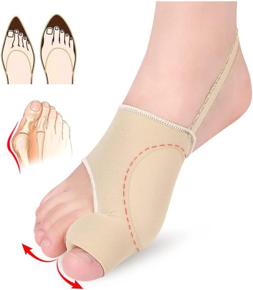 DEAVER Bunion Corrector & Big,Toe Straightener Bunion Protector Sock,with Heel Strap Toe Separator,Bunion Splint for Pain Relief Hallux Valgus Corrector