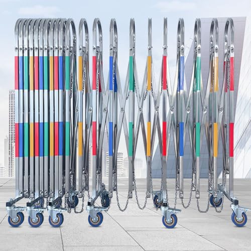 Barrière mobile en acier inoxydable extensible en accordéon pour isolation d'activité