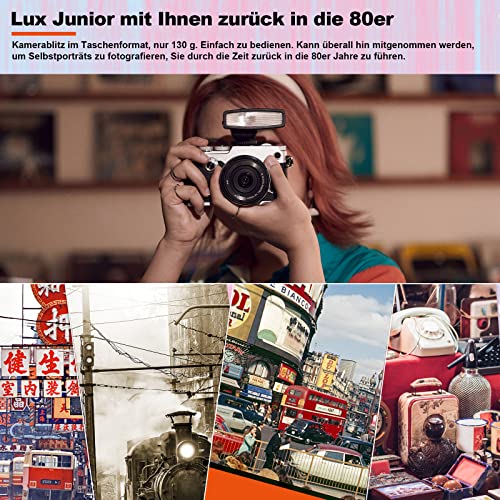 Godox Lux Junior Retro Camera Flash, Speedlite GN12 6000K±200K CCT, Automatic and Manual Modes 1/1-1/64 Flash Performance - Image 4