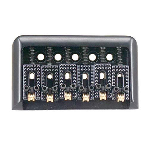 Baosity Ponte traseira fixa de 76 mm para 6 peças de guitarra elétrica – preta, 76 mm
