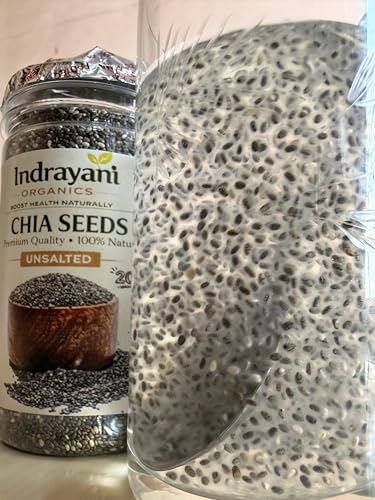 Image of Indrayani Organics Chia Seeds 500g | 100% Natural, Raw & Unprocessed | Rich in Fiber, Omega-3 & Protein | Superfood for Weight Loss & Energy