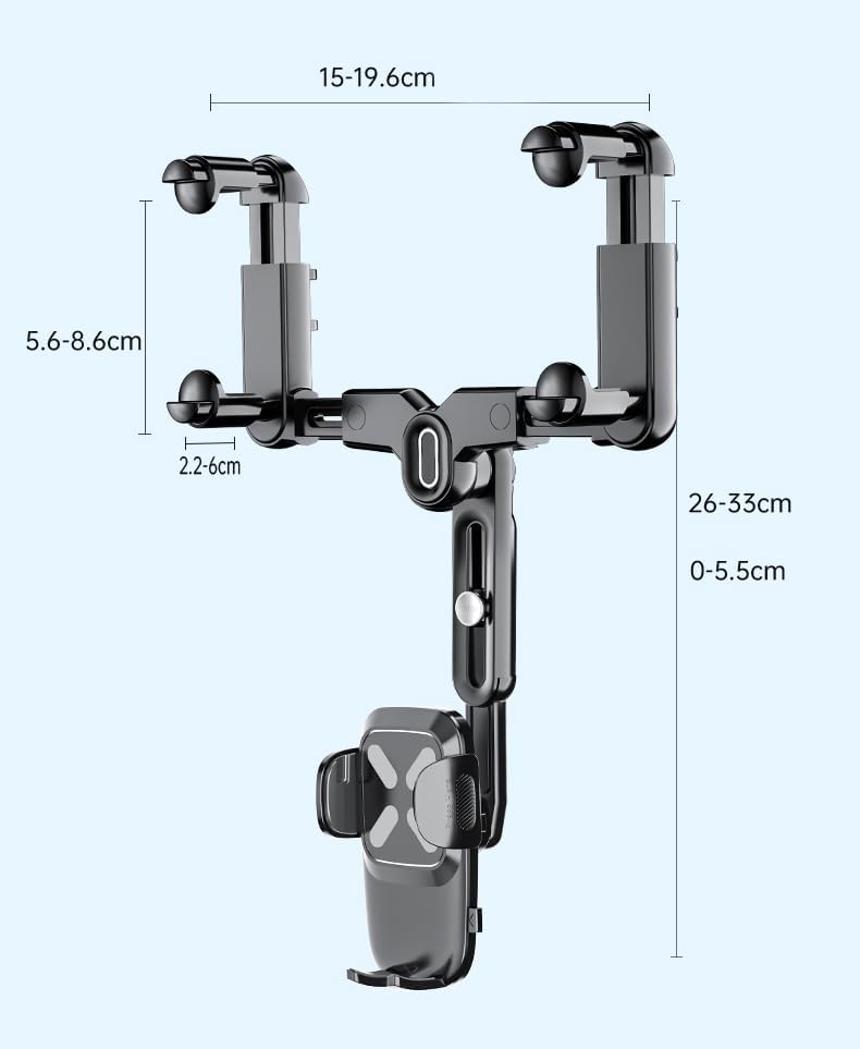 Miniatura 2 de Soporte de teléfono para coche, giratorio 360 y retráctil, diseño antivibración, compatible con Samsung, iPhone, Sony