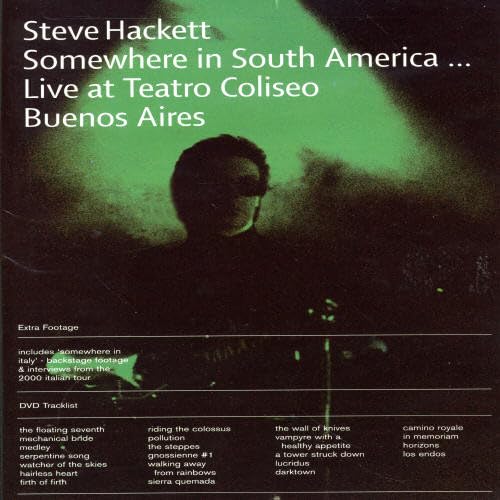 Hackett S-Somewhere in USA DVD original de concierto grabado en vivo