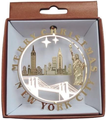 New York City Christmas Ornament (24k Gold Finish)