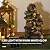 Outsunny 28.3" Tall Solar Powered Outdoor Water Fountain, 4-Tier Floor Standing Resin Cascading Jars and Stacked Stones Waterfall Fountain with LED Lights and Pump for Garden, Patio, Backyard