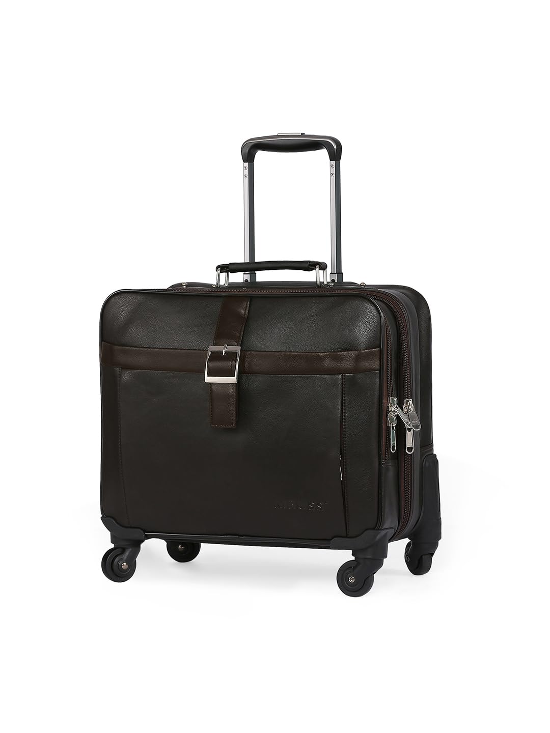 MBOSS Laptop Trolley Bag 4 Wheels overnighter Bag (BLACK BROWN) (B01N4RTSEQ) Amazon Price History, Amazon Price Tracker