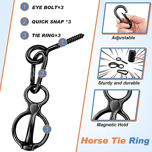 image for Nuenen Horse Tie Ring Stainless Steel Horse Tack and Supplies Safety A