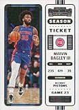 2022-23 Panini Contenders Season Ticket #96 Marvin Bagley III Detroit Pistons Basketball Card - GotBaseballCards